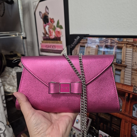 Kate SPADE Pink Metallic CROSSBODY Bag - Picture 2 of 3